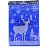 Raamstickers rendier blauw 40 cm | 24 stuks - thumbnail