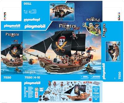 PLAYMOBIL Pirates groot piratenschip 71530