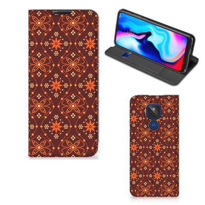 Motorola Moto G9 Play | Hoesje met Magneet | Batik Brown