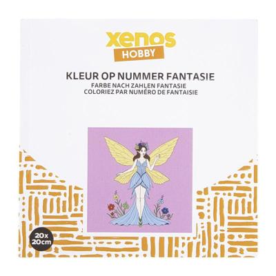 Kleurboek op nummer fantasiefiguren - 20x20 cm
