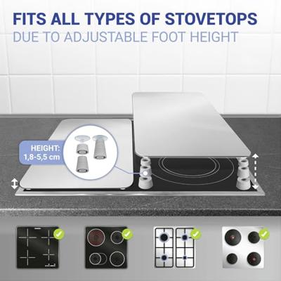 Wenko 2 fornuisafdekplaten (Zilver)