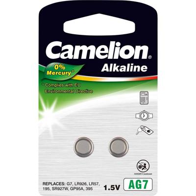 Camelion AG7 LR57 Knoopcel Alkaline 1.5 V 45 mAh 2 stuk(s) Camelion AG7 LR57 Knoopcel Alkaline 1.5 V 45 mAh 2 stuk(s)