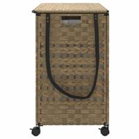 VidaXL Wasmand op wielen 66x35x60 cm rattan - thumbnail