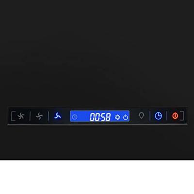 Afzuigkap hangend met aanraaksensor LCD 37 cm staal