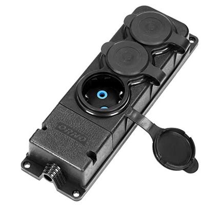 Orno SWD Tafelcontactdoos PROF zwart IP44 3V met klep - 6871955 Orno SWD Tafelcontactdoos PROF zwart IP44 3V met klep - 6871955