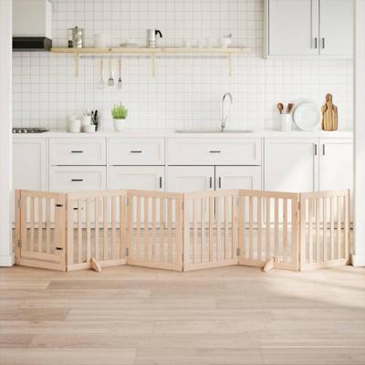 Hondenhek inklapbaar 6 panelen 300 cm populierenhout