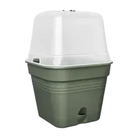 Elho green basics growpot square all-in-1 leaf green 30 - thumbnail