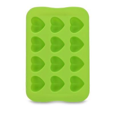 Siliconen chocolade mal lade creatieve geometrie gevormde Ice Cube cake decoratie schimmel vorm: hart (groen)