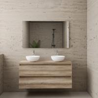ACTIE BWS Badmeubel | Paris | Canyon Oak | 120 cm | met topplaat - thumbnail