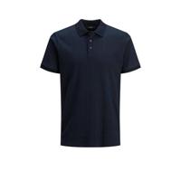 JACK & JONES PREMIUM regular fit polo Isaac met textuur donkerblauw - thumbnail