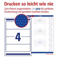 Rugetiket avery breed 59x192mm zelfklevend wit - thumbnail
