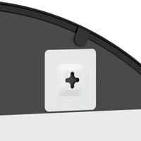 VidaXL Wandspiegel boog 80x40 cm ijzer zwart - thumbnail