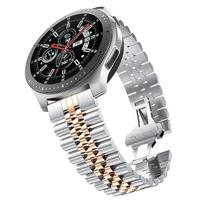 By Qubix - Compatible met Garmin Vivoactive 4 - Vivoactive 4L - Stalen band - Zilver/rosé goud - Compatible Garmin bandje - Bandbreedte: 20mm - thumbnail