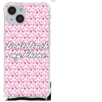 iPhone 14 Plus Anti Shock Case Flowers Pink DTMP - thumbnail