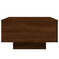 Salontafel met LED-verlichting 55x55x31 cm bruin eikenkleur - thumbnail