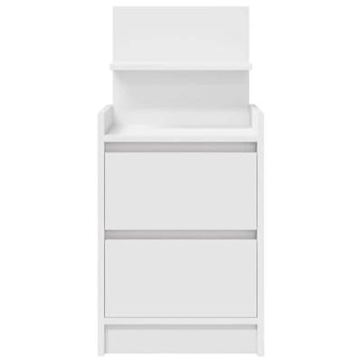 Nachtkastje met 2 lades 38x34x80 cm wit Nachtkastje met 2 lades 38x34x80 cm wit