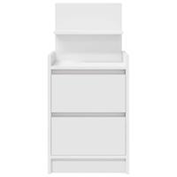 Nachtkastje met 2 lades 38x34x80 cm wit - thumbnail