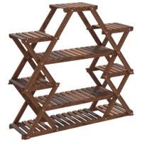 VidaXL Plantenstandaard 110x25x105 cm massief vurenhout - thumbnail