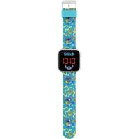 Disney Stitch LED Horloge Blauw - thumbnail