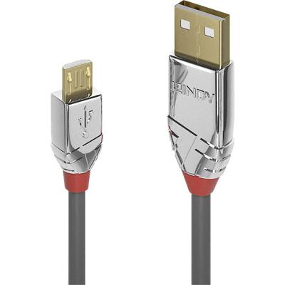 LINDY USB 2.0 Type A naar Micro-B kabel Cromo Line 1m