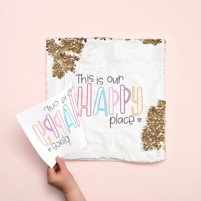 We R Makers • transfer blank sequin pillow case