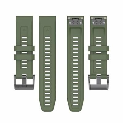 Siliconen sportbandje - Leger groen - Garmin Fenix 8 - 43mm