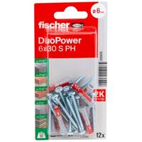 Fischer 535479 DuoPower 6 x 30 S PH K NV Plug 30 mm 6 mm 1 set(s) - thumbnail