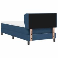 Boxspringbed met matras met matras Blauw 90 x 190 cm Stof - thumbnail