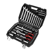 Airpress Gereedschapskoffer | Doppenset met chroom vanadium | 54 delig professioneel - 75248 - thumbnail