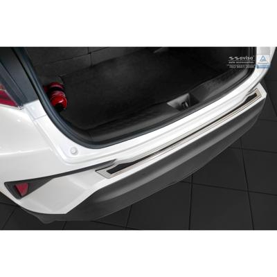 RVS Bumper beschermer passend voor 'Deluxe' Toyota C-HR 2016- Chroom/Zwart Carbon AV244087
