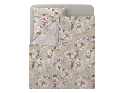 LIVARNO Satijnen dekbedovertrekset 140 x 200 cm (Beige)