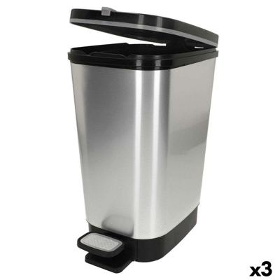 Vuilnisemmer Curver Grijs Plastic 45 L (3 Stuks)