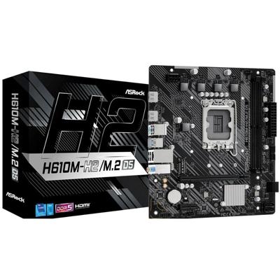 ASRock H610M-H2/M.2 D5 Moederbord Socket Intel LGA 1700 Vormfactor Micro-ATX Moederbord chipset Intel® H610