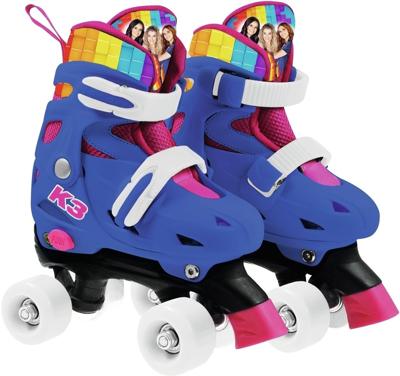 K3 rolschaatsen regenboog - maat 26/29 - donkerblauw