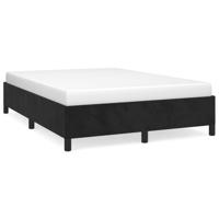 Bedframe zonder matras 140x190 cm fluweel zwart - thumbnail
