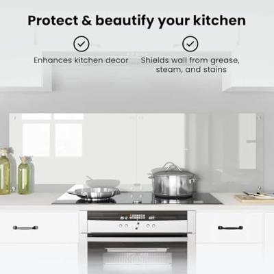 VidaXL Keuken achterwand 2 pcs doorzichtig 80 x 50 cm gehard glas VidaXL Keuken achterwand 2 pcs doorzichtig 80 x 50 cm gehard glas