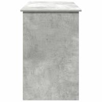 Bureau 102x50x75 cm bewerkt hout betongrijs - thumbnail