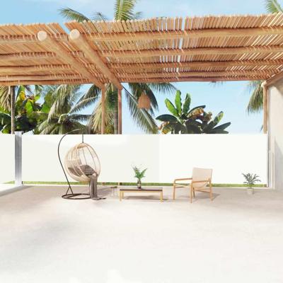 VidaXL Windscherm uittrekbaar 160x1200 cm crèmekleurig VidaXL Windscherm uittrekbaar 160x1200 cm crèmekleurig