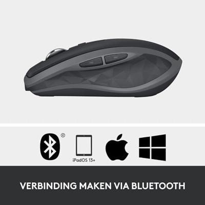 Logitech MX Anywhere 2S muis RF draadloos + Bluetooth 4000 DPI Rechtshandig Logitech MX Anywhere 2S muis RF draadloos + Bluetooth 4000 DPI Rechtshandig