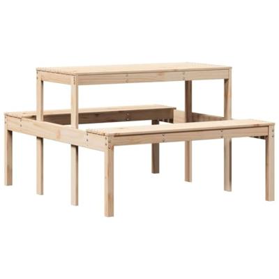 Picknicktafel 110x134x75 cm massief grenenhout