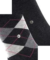 Burlington 2-paar everyday dames sokken - Biologisch katoenen vrouwen sokken met ruit print - thumbnail