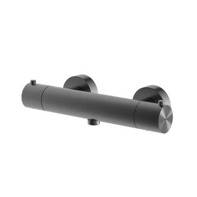 Hotbath Archie Douchemengkraan - thermostatisch - 1/2 doucheslang - onderaansluiting - BGP - Geborsteld Gunmetal PVD AR088BGP