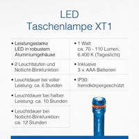 AS Schwabe 42804 XT1 Werklamp LED werkt op batterijen 1 W 100 lm - thumbnail