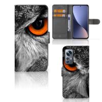 Xiaomi 12 | 12X | Telefoonhoesje | Met pasjeshouder | Uil - thumbnail