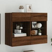 Tv-wandmeubel met LED 78,5x30x60,5 cm bruin eikenkleur - thumbnail