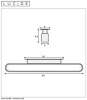 Lucide MADELON - Wandlamp Badkamer - LED - 1x9W 2700K - IP44 - Zwart - thumbnail