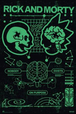 Poster Rick and Morty - Nobody Exist on Purpose 61x91,5cm