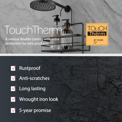 Metaltex origin line doucherek 3 etages 23x12x38 cm zwart - thumbnail