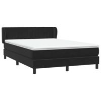 Boxspring met matras fluweel zwart 160x210 cm - thumbnail