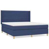 Boxspring met matras stof blauw 160x200 cm - thumbnail